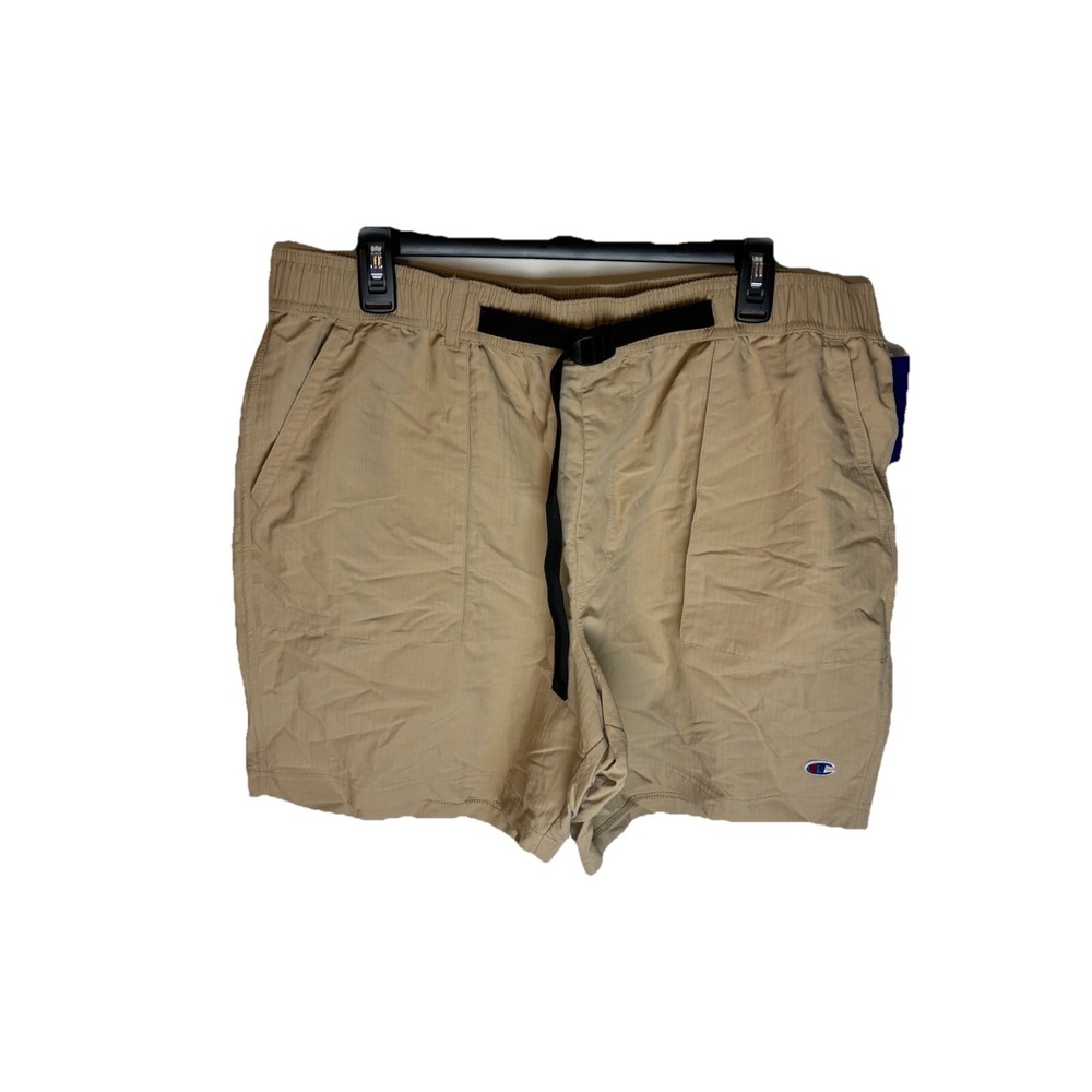 Champion Hike Shorts Belted Outdoor Camping Pockets Khaki Mens 7 inseam XL NEW
